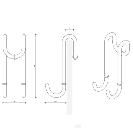Крючок DECOR WALTHER BASIC 0900600 подвесной цвет хром