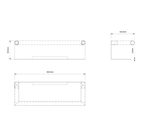 Душевая полка DECOR WALTHER MIKADO 0863960 подвесная цвет черный матовый