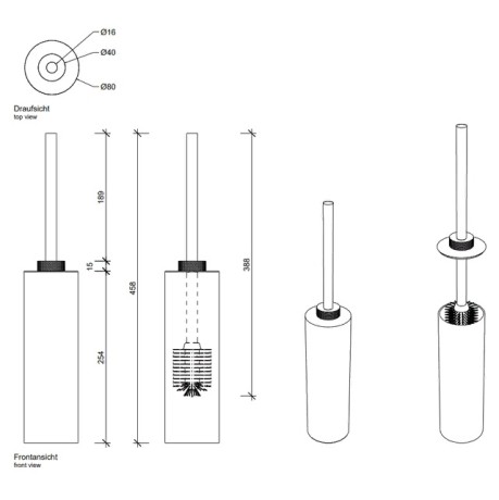 Ершик DECOR WALTHER CLUB 0854560 напольный цвет черный матовый хром
