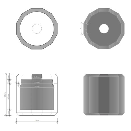 Диспенсер для салфеток DECOR WALTHER KRISTALL 0931581 настольный цвет янтарь