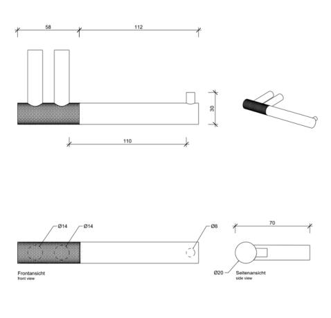 Держатель туалетной бумаги DECOR WALTHER CLUB 0855841 подвесной цвет золото матовое темная бронза