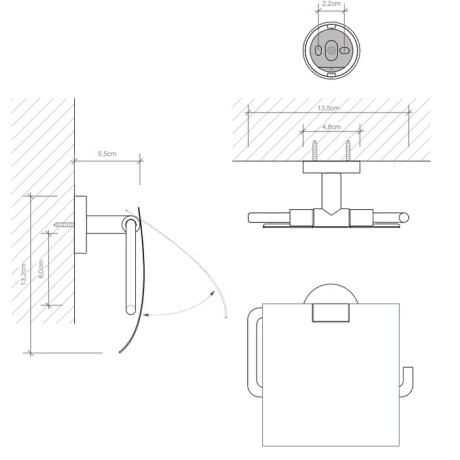 Держатель туалетной бумаги DECOR WALTHER BASIC 0530200 подвесной цвет хром