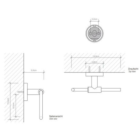 Держатель туалетной бумаги DECOR WALTHER BA 0530160 настенный