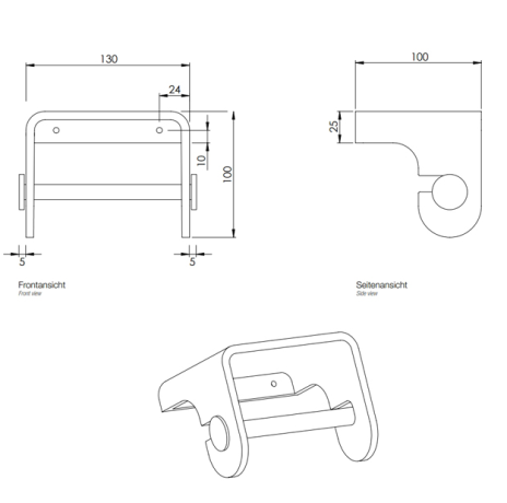 Держатель туалетной бумаги DECOR WALTHER STONE 0974555 подвесной цвет белый сталь матовая