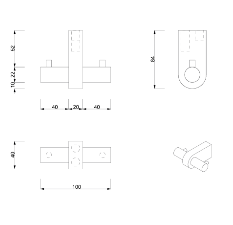 Крючок DECOR WALTHER CENTURY 0586041 подвесной цвет темная бронза золото матовое
