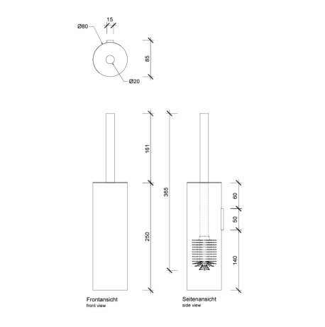 Ершик DECOR WALTHER BAR 0856950 подвесной цвет белый матовый