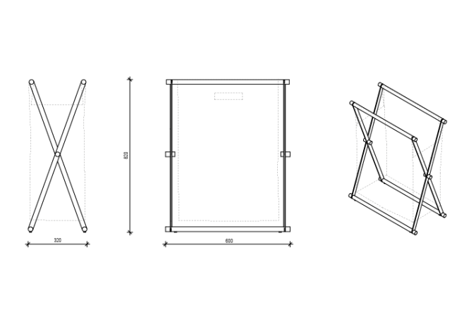 Корзина для белья DECOR WALTHER 0507760 напольная цвет черный хром