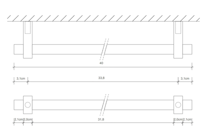 Полотенцедержатель DECOR WALTHER CENTURY 0585017 подвесной цвет темная бронза