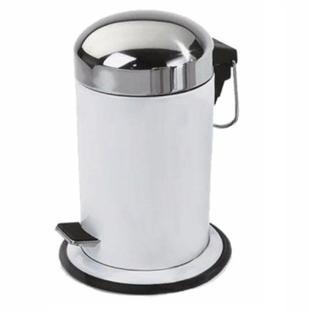 Ведро DECOR WALTHER BASIC 0608173 напольное цвет белый сталь полированная