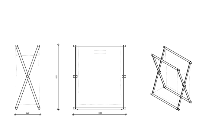 Корзина для белья DECOR WALTHER 0507755 напольная цвет хром/белый