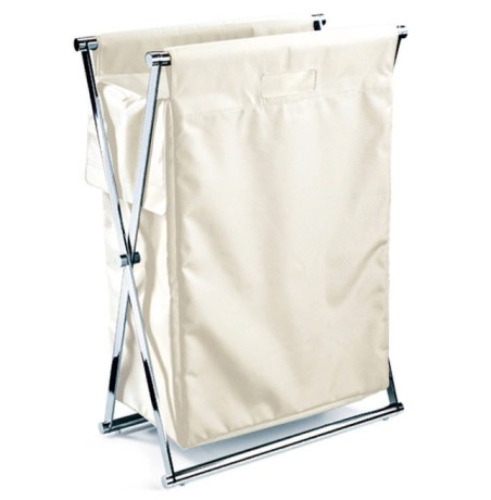 Корзина для белья DECOR WALTHER 0507755 напольная цвет хром/белый