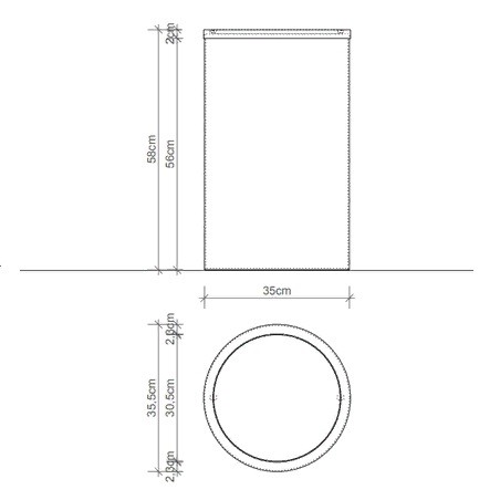 Корзина для белья DECOR WALTHER 0610750 напольная цвет белый