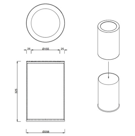 Ведро DECOR WALTHER BAR MIKADO BASIC 0615082 напольное цвет золото матовое
