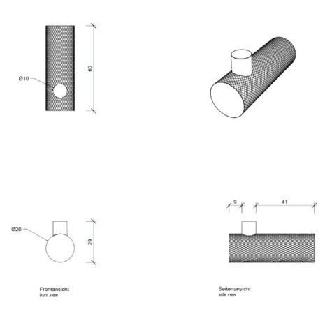 Крючок DECOR WALTHER CLUB 0855363 подвесной цвет черный матовый