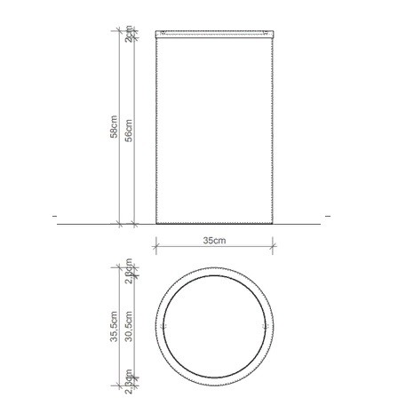 Корзина для белья DECOR WALTHER 0610770 напольная цвет сталь полированная