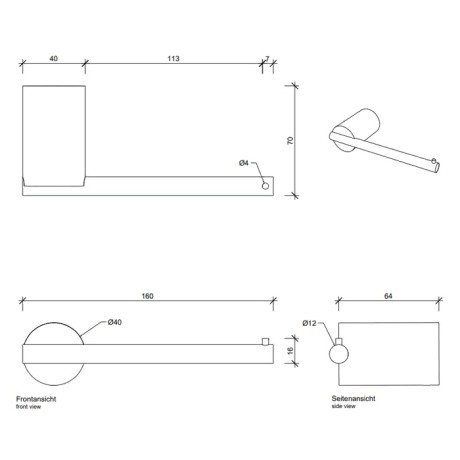 Держатель туалетной бумаги DECOR WALTHER STONE 0974864 настенный