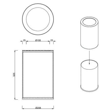 Ведро DECOR WALTHER BAR MIKADO BASIC 0615076 напольное цвет сталь матовая