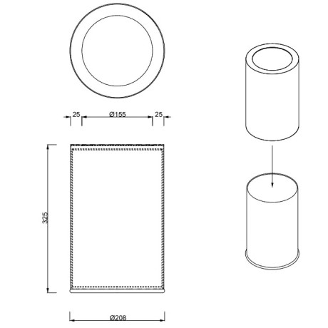 Ведро DECOR WALTHER BAR MIKADO BASIC 0615060 напольное цвет черный матовый