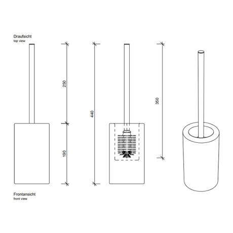 Ершик DECOR WALTHER PORZELLAN 0826053 напольный цвет черный матовый