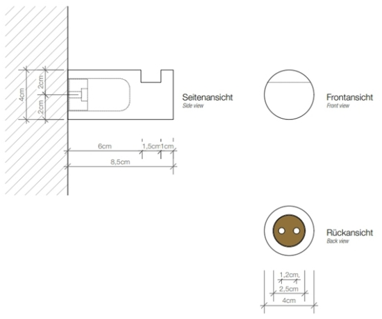 Крючок DECOR WALTHER TUBE 0540100 подвесной цвет хром