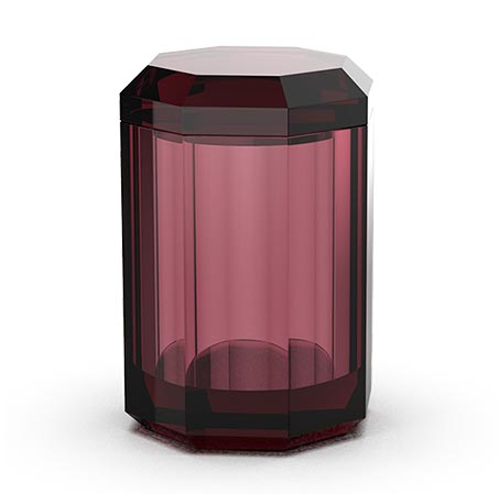 Баночка универсальная DECOR WALTHER KRISTALL 0931497 настольная цвет темно-красный