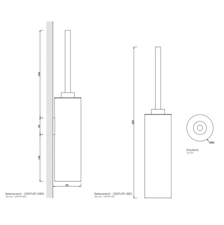 Ершик DECOR WALTHER CENTURY 0585617 напольный цвет темная бронза