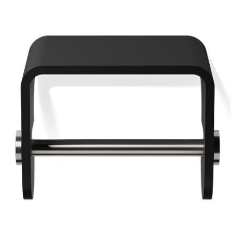 Держатель туалетной бумаги DECOR WALTHER STONE 0974565 подвесной цвет сталь матовая черный матовый