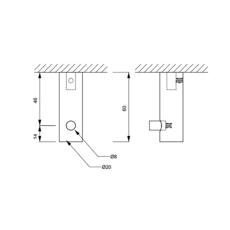 Крючок DECOR WALTHER BAR 0856776 подвесной цвет сталь матовая