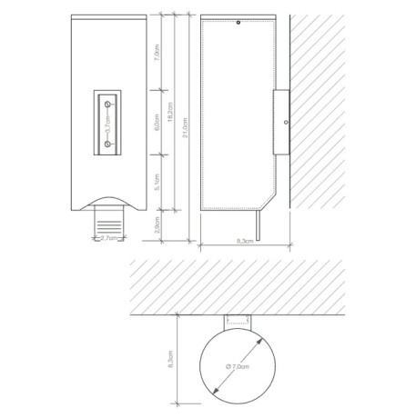 Дозатор DECOR WALTHER UNIVERSAL 0848600 подвесной цвет хром