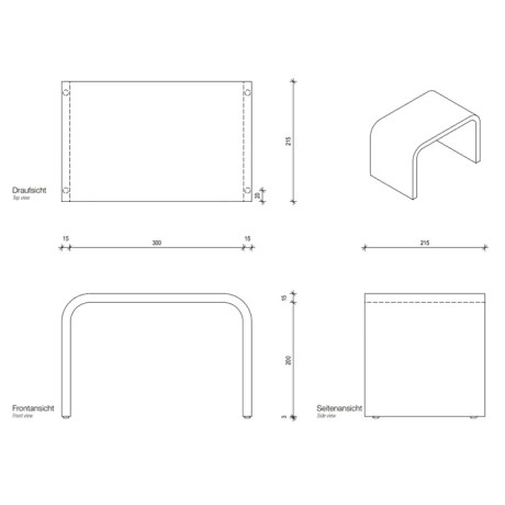 Подставка для ног DECOR WALTHER STONE 0974350 напольный цвет белый матовый