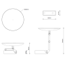 Зеркало косметическое DECOR WALTHER VISION R 0126576 настенное цвет сталь матовая