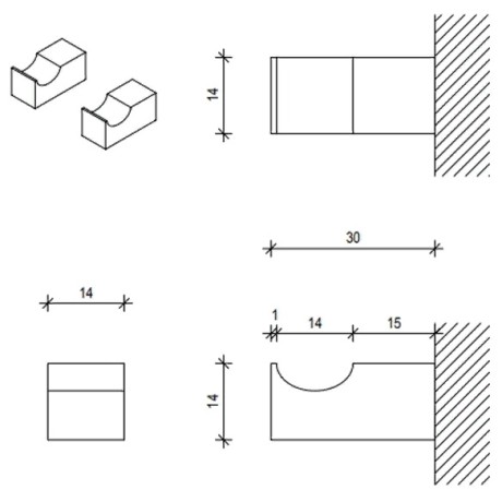Крючок DECOR WALTHER CORNER 0561900 подвесной набор 2 шт цвет хром