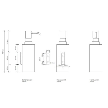 Дозатор DECOR WALTHER CORNER UNIVERSAL CUBE 0847560 подвесной цвет черный матовый