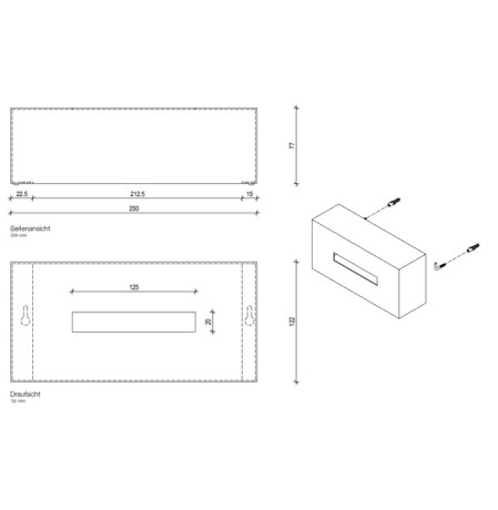 Диспенсер для салфеток DECOR WALTHER CORNER 0830400 подвесной цвет хром