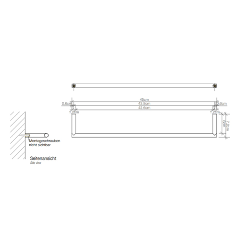 Полотенцедержатель DECOR WALTHER MIKADO 0520859 подвесной цвет темный металл матовый