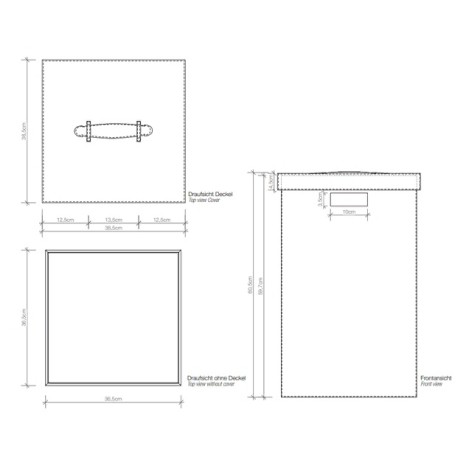 Корзина для белья DECOR WALTHER BROWNIE 0924960 напольная цвет черный