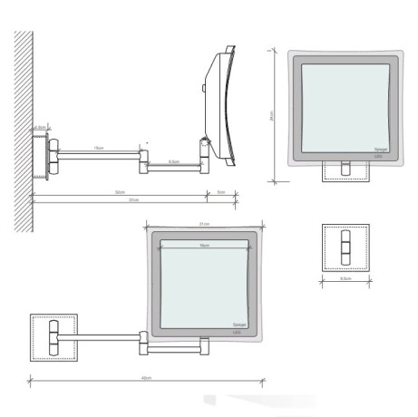 Косметическое зеркало DECOR WALTHER 0121800 подвесное цвет хром