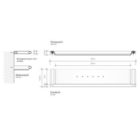 Душевая полка DECOR WALTHER MIKADO 0521759 подвесная цвет темный металл матовый