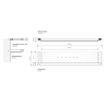 Душевая полка DECOR WALTHER MIKADO 0521759 подвесная цвет темный металл матовый