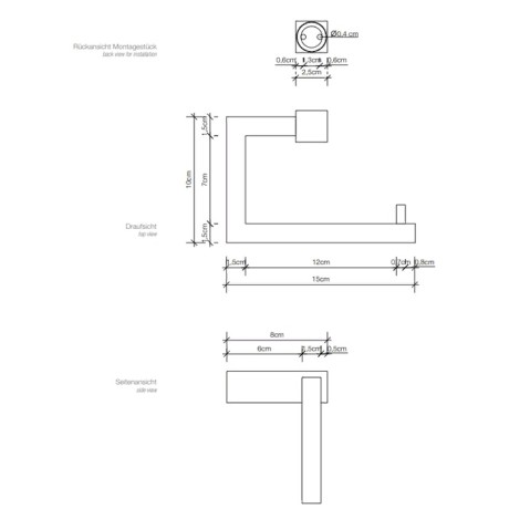Держатель туалетной бумаги DECOR WALTHER CORNER 0561500 подвесной цвет хром