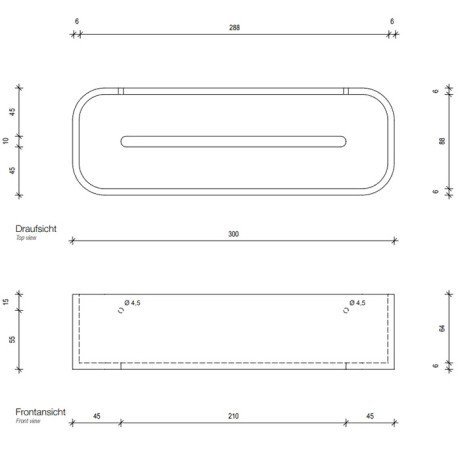 Душевая полочка DECOR WALTHER STONE DW 0973865 настенная цвет черный матовый сталь матовая