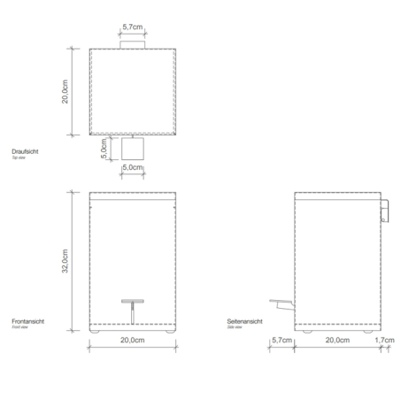 Ведро DECOR WALTHER CORNER 0614520 напольное цвет золото