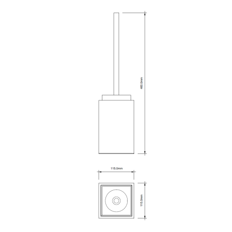 Ершик DECOR WALTHER BROWNIE 0940550 напольный цвет белый хром