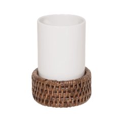 Стакан DECOR WALTHER BASKET 0936392 настольный цвет белый/ротанг темный