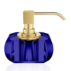 Дозатор DECOR WALTHER KRISTALL 0933495 настольный цвет капри синий золото матовое