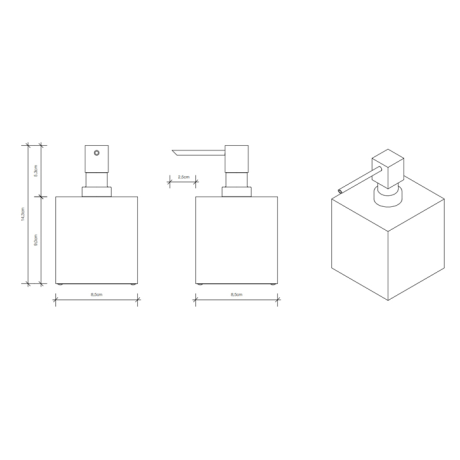 Дозатор DECOR WALTHER CORNER CUBE 0825050 настольный цвет белый