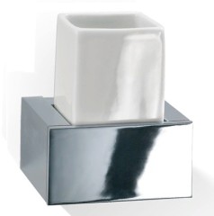 Стакан DECOR WALTHER BRICK 0591900 подвесной цвет белый хром