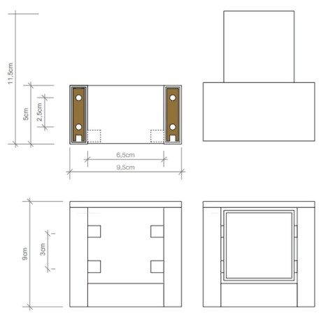 Стакан DECOR WALTHER BRICK 0591900 подвесной цвет белый хром