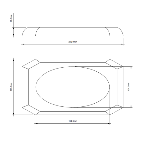 Лоток для расчесок DECOR WALTHER KRISTALL 0924095 настольный цвет капри синий