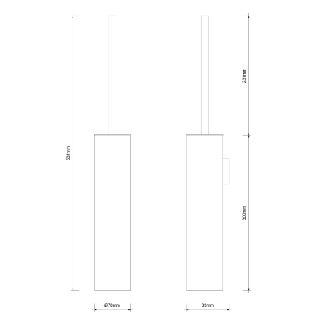 Ершик DECOR WALTHER CORNER 0564400 подвесной цвет хром